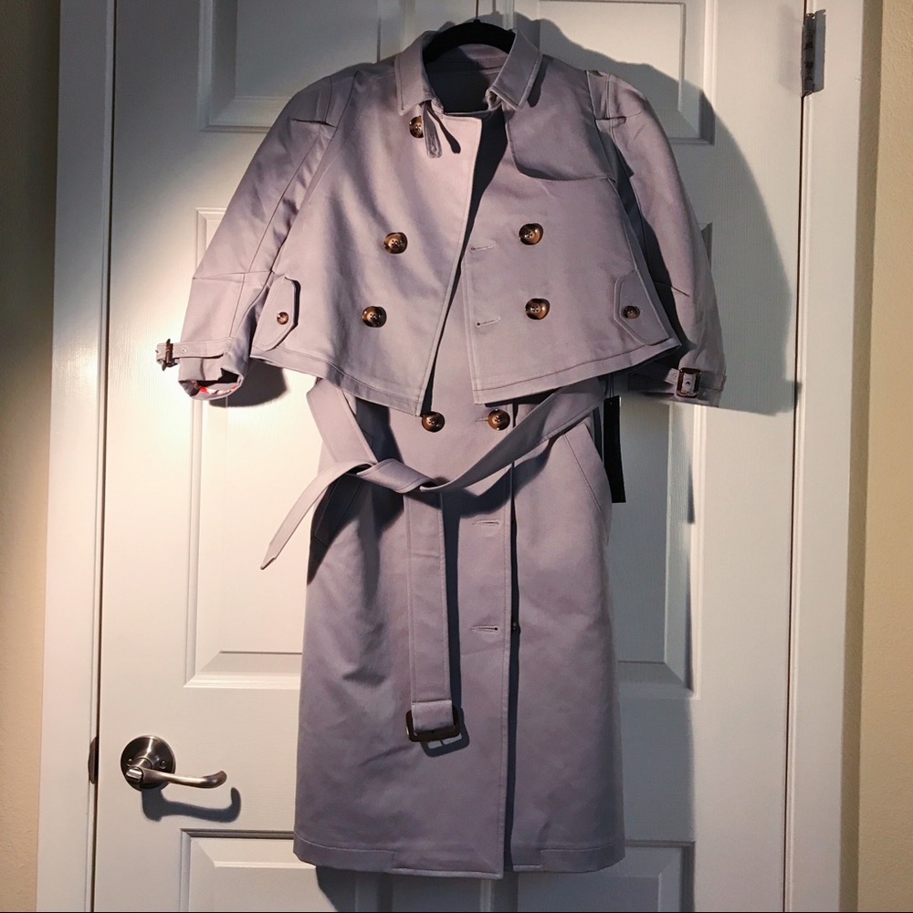 Trench coat + Detachable blazer + Vest